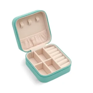 Mini Jewelry Travel Case Small Portable Jewellry Organizer Box Portable Display Storage Box for Rings Earrings Necklaces Gifts