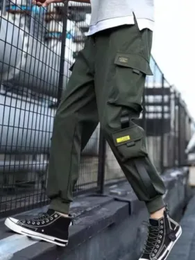 new multi pocket workwear pants, men's pants, straight tube multifunctional men's casual pants, oversized men's pants