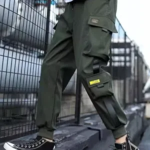 new multi pocket workwear pants, men's pants, straight tube multifunctional men's casual pants, oversized men's pants