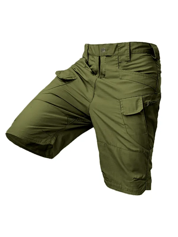 Men's shorts, loose straight leg pants, summer oversized multi pocket casual cropped pants, men's pure cotton tactical shorts