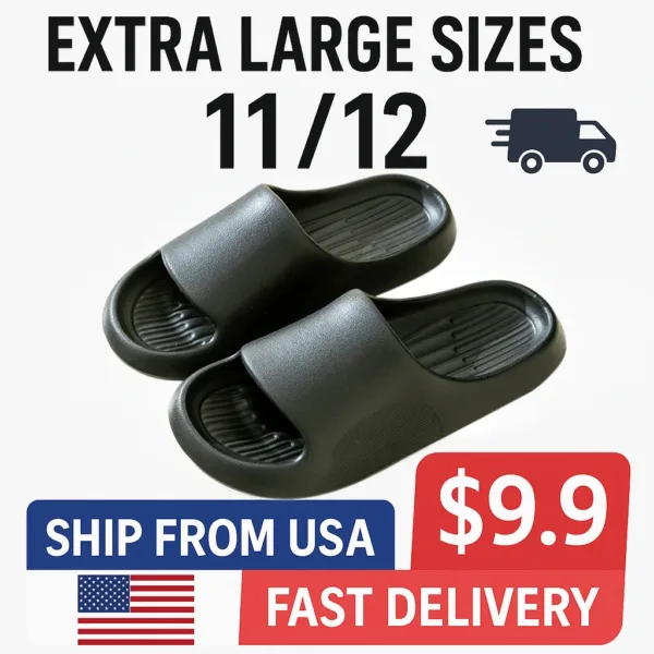 Plus Size 11 12 Men’s Slippers Home Slides Summer EVA Comfortable Fashion Slides For Man Indoor Outdoor Bathroom Sandals Shoes