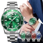 Fashion Men Business Watches Stainless Steel Band Men Calendar Quartz Watch Casual Clock Sports Wristwatch Reloj Hombre