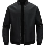 2024 Spring and Autumn New Baseball Collar Short Loose Solid Color Jacket Men's Business Casual Thin Coat Trend
