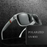 Classic Men Square Polarized Fishing Sunglasses Outdoor Driving Cycling Running Goggles Vintage Large Frame
