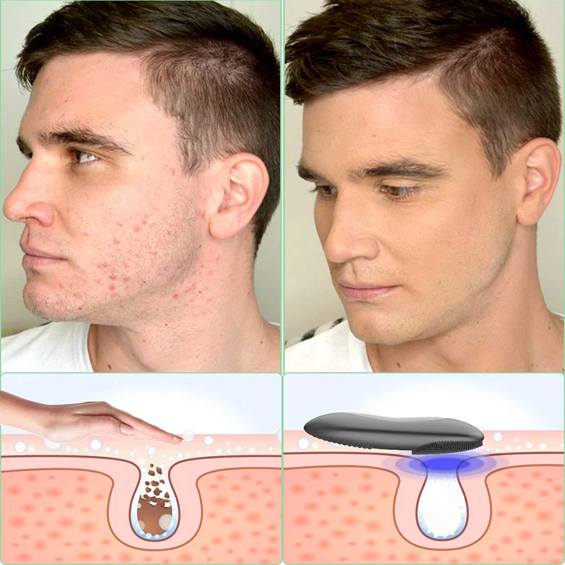 Silicone Face Brush Skin Care Tools Men And Women Face Cleansing Brush Waterproof Facial Cleansing Electric Face Scrub Brush - Image 19