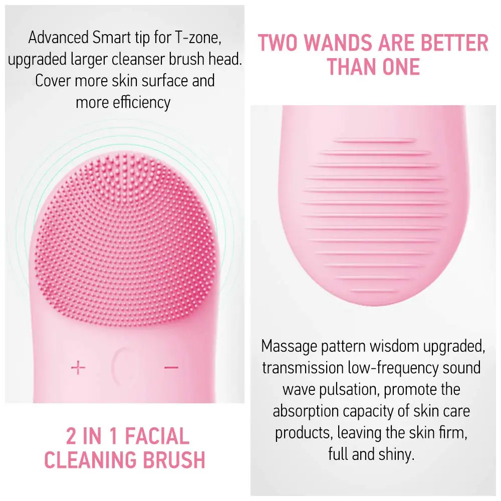 Silicone Face Brush Skin Care Tools Men And Women Face Cleansing Brush Waterproof Facial Cleansing Electric Face Scrub Brush - Image 18